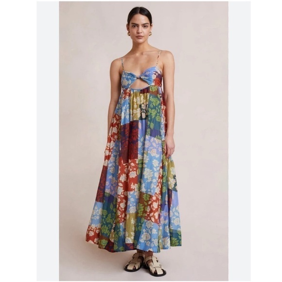 Bec & Bridge SZ 8 NWT Woodstock Patchwork Boho Cutout Cotton/Silk Maxi Dress - Picture 1 of 15